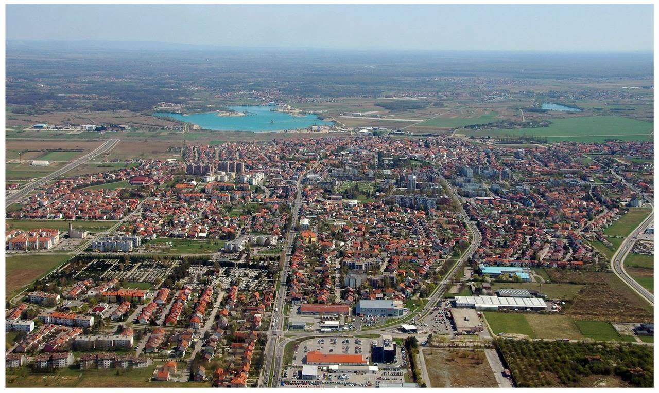 Panorama. Velika Gorica prema jugu 2020. godine